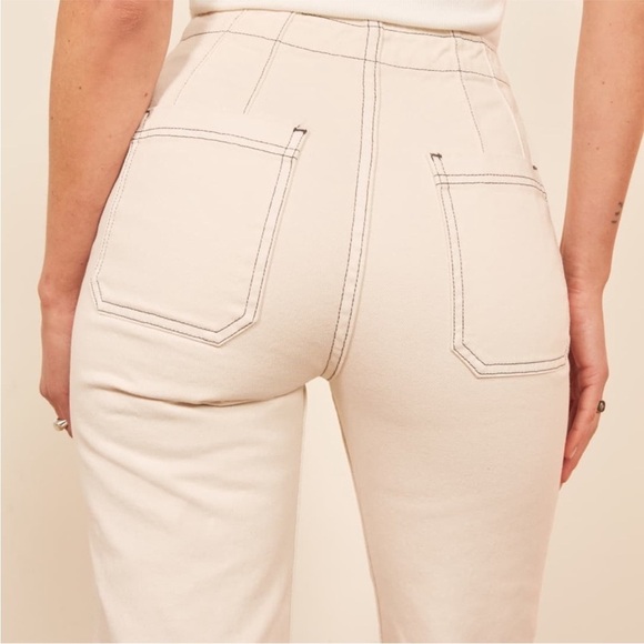 Reformation Jeans Women's Eloise Size 29 Ivory High Rise Wide Leg Jean READ - Picture 13 of 16